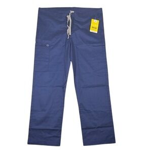 Wink Unisex Classic Fit Scrub Pants Navy Blue Style‎ 500 Small Short Drawstring